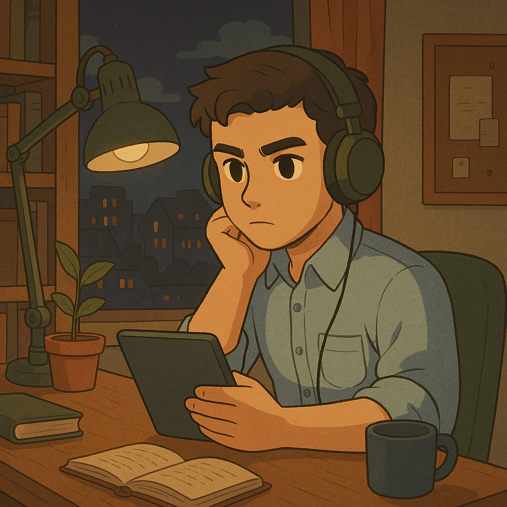 Lofi music illustration
